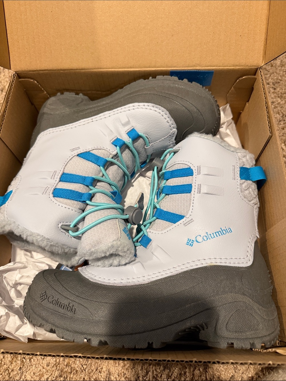 Columbia Kids Gray & Blue Winter Snow Boots